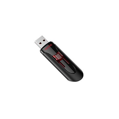 MEMORIA SANDISK 128GB USB 3.0 CRUZER GLIDE Z600 NEGRO C/ROJO SDCZ600-128G-G35