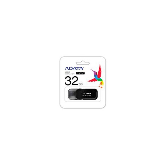 MEMORIA ADATA 32GB USB 2.0 UV240 NEGRO (AUV240-32G-RBK)