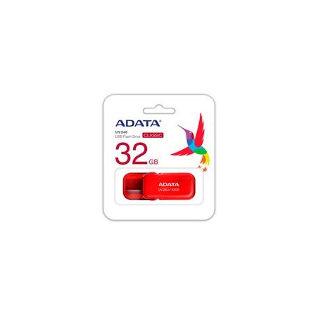 MEMORIA ADATA 32GB USB 2.0 UV240 ROJO (AUV240-32G-RRD)