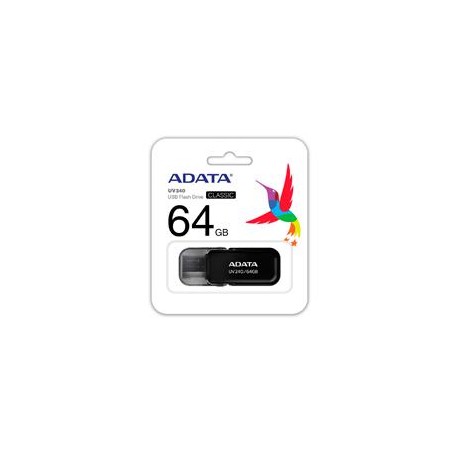 MEMORIA ADATA 64GB USB 2.0 UV240 NEGRO (AUV240-64G-RBK)