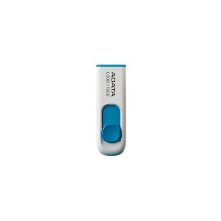 MEMORIA ADATA 16GB USB 2.0 C008 RETRACTIL BLANCO-AZUL (AC008-16G-RWE)