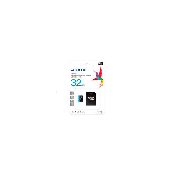 MEMORIA ADATA MICRO SDXC/SDHC 32GB UHS-I 100MB/25MB CLASE 10 V10 A1 C/ADAPTADOR (AUSDH32GUICL10A1-RA1)