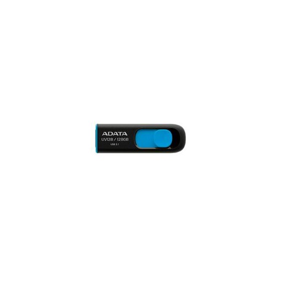 MEMORIA ADATA 128GB USB 3.2 UV128 RETRACTIL NEGRO-AZUL (AUV128-128G-RBE)