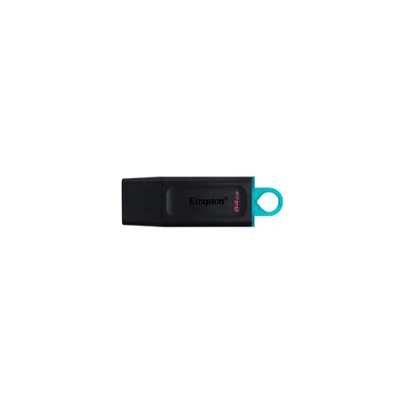 MEMORIA FLASH USB KINGSTON DATA TRAVELER EXODIA 64GB GEN 1 3.2 TIPO A NEGRO C/ANILLO AZUL OCEAN (DTX/64GB)