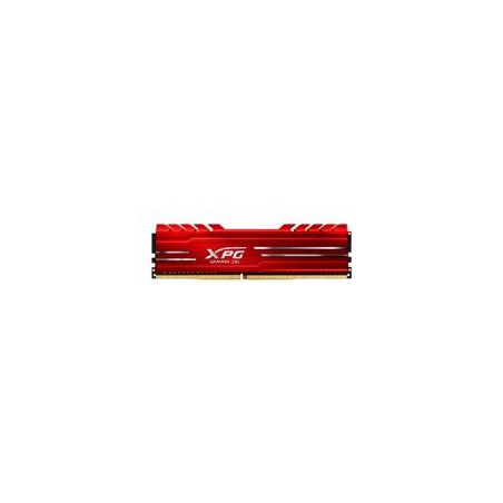 MEMORIA XPG GAMMIX D10 UDIMM DDR4 8GB PC4-25600 3200MHZ CL16 1.2V CON DISIPADOR PC/GAMER COLOR ROJO ( AX4U32008G16A-SR10)