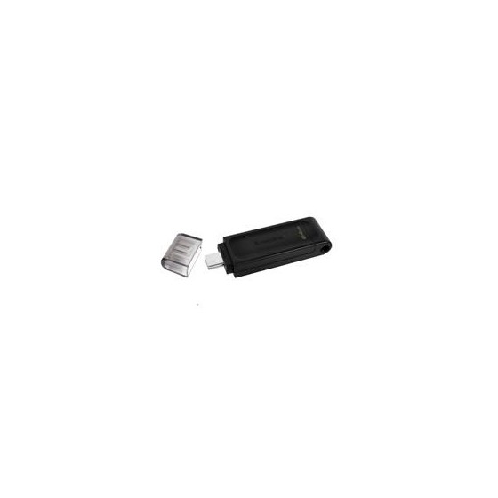 MEMORIA KINGSTON 64GB USB-C 3.2 GEN 1 ALTA VELOCIDAD / DATATRAVELER 70 NEGRO (DT70/64GB)