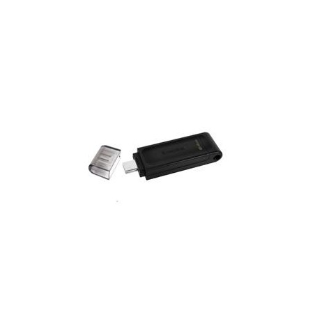 MEMORIA KINGSTON 64GB USB-C 3.2 GEN 1 ALTA VELOCIDAD / DATATRAVELER 70 NEGRO (DT70/64GB)