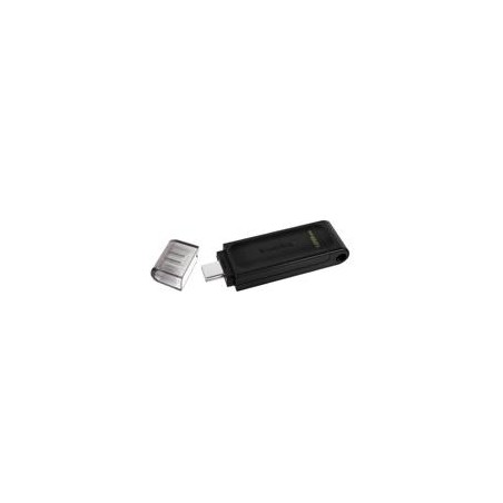 MEMORIA KINGSTON 128GB USB-C 3.2 GEN 1 ALTA VELOCIDAD / DATATRAVELER 70 NEGRO (DT70/128GB)