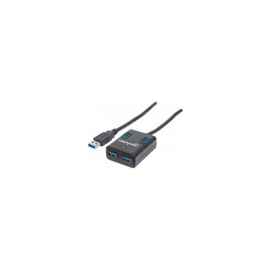 HUB USB,MANHATTAN,162296, V3.0  4 PTOS MINI