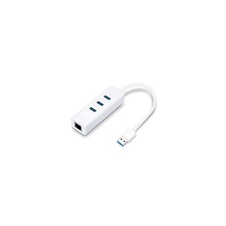 ADAPTADOR USB | TP-LINK | UE330 | 2 EN 1 CON HUB DE 3 PUERTOS USB 3.0 Y ADAPTADOR ETHERNET GIGABIT