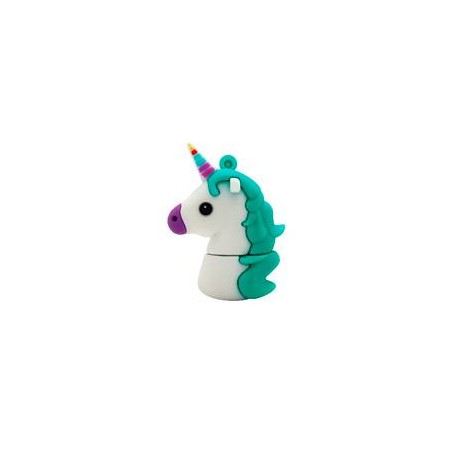 MEMORIA BROBOTIX USB V2.0 32GB, UNICORNIO AZUL