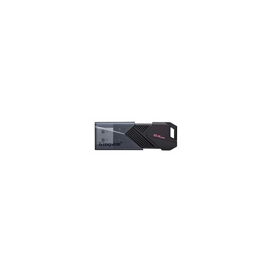 MEMORIA KINGSTON 64GB USB 3.2 GEN 1 ALTA VELOCIDAD / DATATRAVELER EXODIA ONYX NEGRO C/TAPA MYVIL (DTXON/64GB)