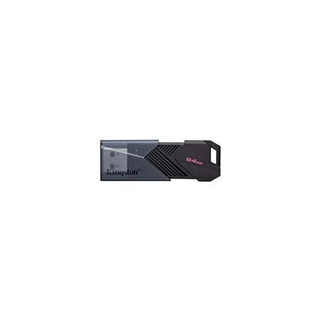 MEMORIA KINGSTON 64GB USB 3.2 GEN 1 ALTA VELOCIDAD / DATATRAVELER EXODIA ONYX NEGRO C/TAPA MYVIL (DTXON/64GB)