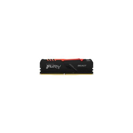 MEMORIA KINGSTON DIMM DDR4 16GB 3200MHZ FURY BEAST RGB CL16 288PIN 1.35V C/DISIPADOR DE CALOR P/PC/GAMER/ALTO RENDIMIENTO (KF4