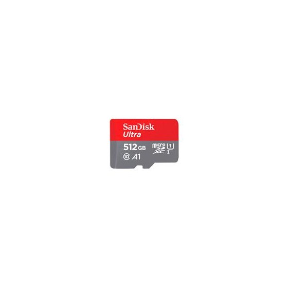 MEMORIA SANDISK MICRO SDXC 512GB ULTRA 150MB/S CLASE 10 C/ADAPTADOR SDSQUAC-512G-GN6MA