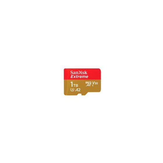 MEMORIA SANDISK MICRO SDXC 1TB EXTREME 190MB/S 4K CLASE 10 A2 V30 C/ADAPTADOR SDSQXAV-1T00-GN6MA