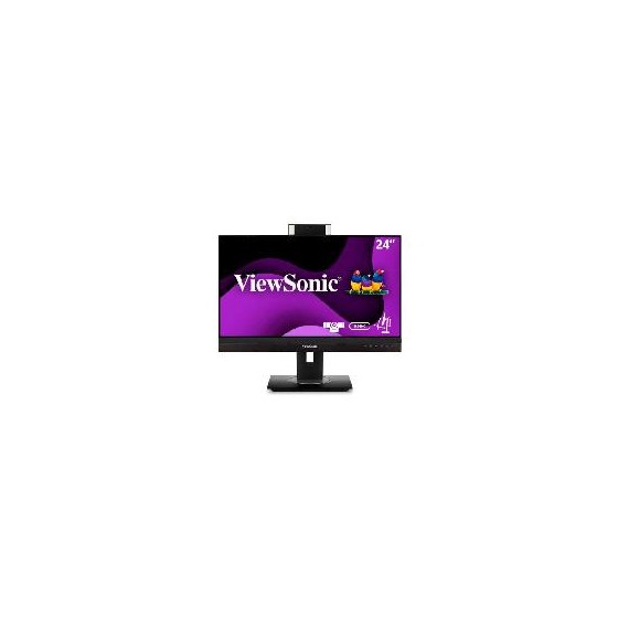 MONITOR VIEWSONIC VG2456V, 1920 X 1080, FULL HD, CAMARA WEB INTEGRADA, 75HZ, 5 MS, HDMI, DISPLAY PORT, USB C, 3 AYOS DE GARA