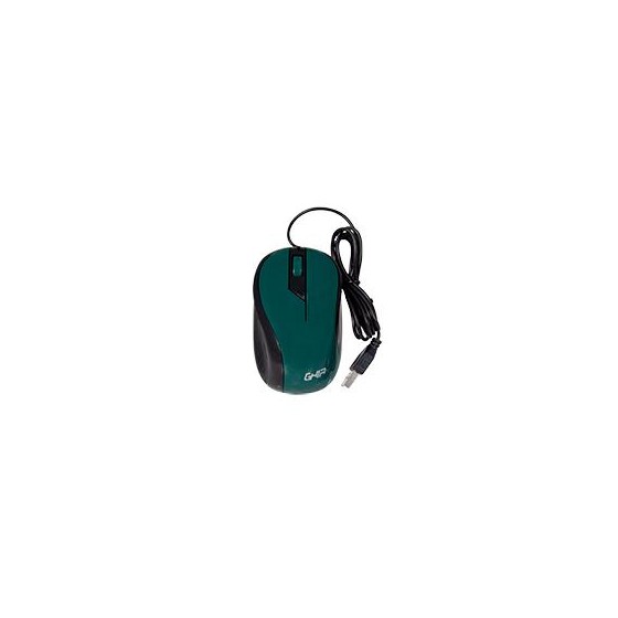 MOUSE ALAMBRICO GHIA COLOR VERDE 1200 DPI