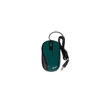 MOUSE ALAMBRICO GHIA COLOR VERDE 1200 DPI