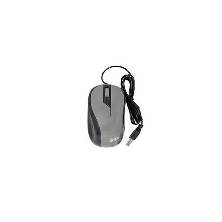 MOUSE GHIA / GMA50G / ALAMBRICO / USB / 2 BOTONES / SCROLL / 1200 DPI / GRIS CON NEGRO