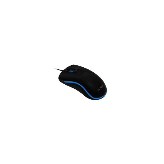 MOUSE ACTECK OPTIMIZE MA220 / ALAMBRICO USB / OPTICO / 1200 DPI / ILUMINACION LED AZUL / NEGRO / AC-929677