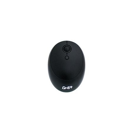 MOUSE GHIA / GM600N / INALAMBRICO / RECEPTOR USB / 2 BOTONES / SCROLL / 1000 DPI / NEGRO