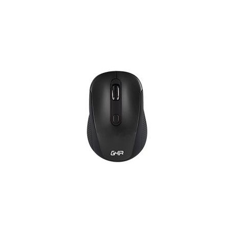 MOUSE INALAMBRICO BASICO GHIA GM200 4 BOTONES COLOR NEGRO