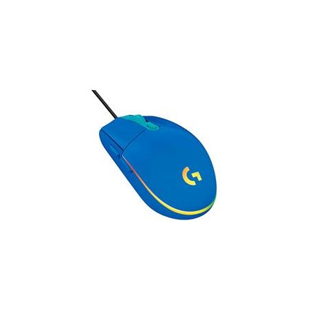 MOUSE GAMING LOGITECH G203 LIGHTSYNC BLUE OPTICO ALAMBRICO USB ILUMINACION RGB AJUSTABLE 6 BOTONES