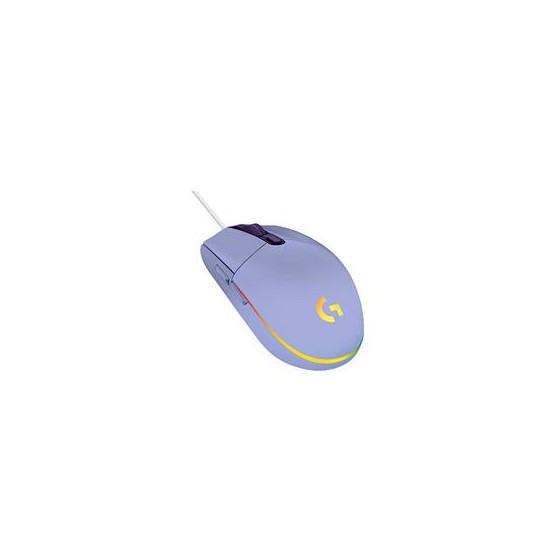 MOUSE GAMING LOGITECH G203 LIGHTSYNC LILAC OPTICO ALAMBRICO USB ILUMINACION RGB AJUSTABLE 6 BOTONES