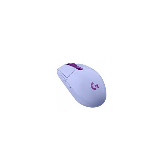 MOUSE GAMING LOGITECH G305 LIGHTSPEED LILAC OPTICO INALAMBRICO USB 1MS CON SENSOR HERO 12000DPI 6 BOTONES