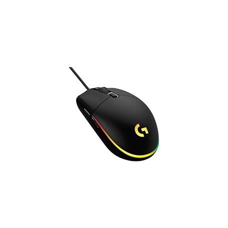 MOUSE GAMING LOGITECH G203 LIGHTSYNC NEGRO OPTICO ALAMBRICO USB ILUMINACION RGB AJUSTABLE 6 BOTONES