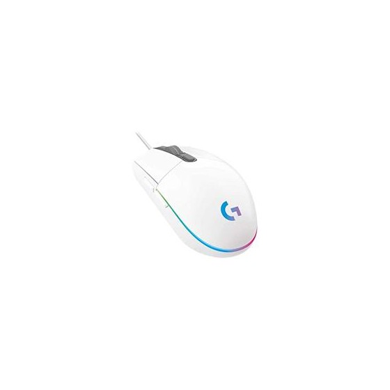 MOUSE GAMING LOGITECH G203 LIGHTSYNC BLANCO OPTICO ALAMBRICO USB ILUMINACION RGB AJUSTABLE 6 BOTONES