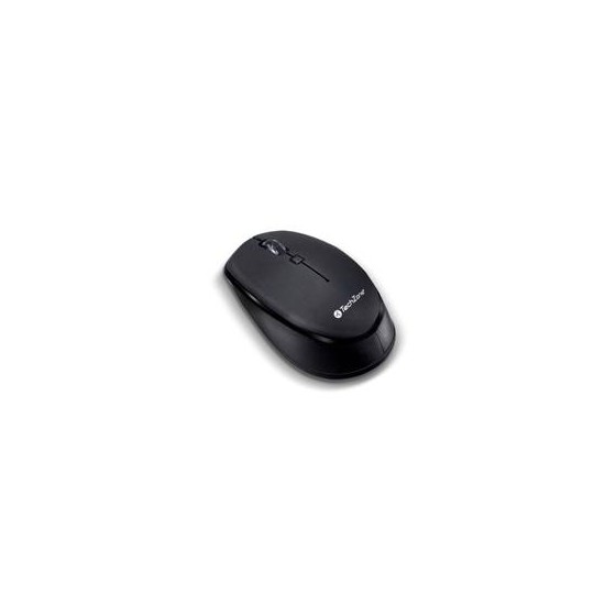 MOUSE TECHZONE TZ19MOU01-INA OPTICO INALAMBRICO 1000 DPIS ERGONOMICO NEGRO