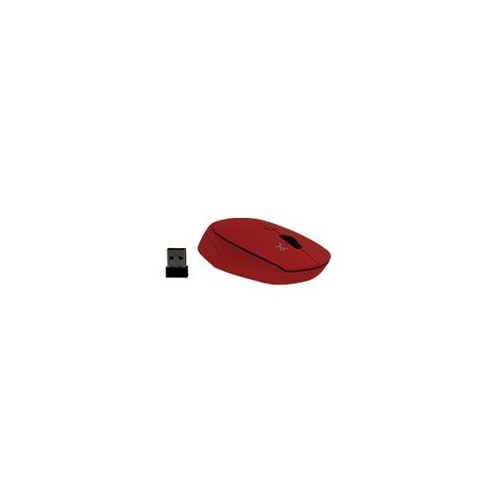 MOUSE INALAMBRICO 1600 DPI SIMETRICO CONECTOR USB PERFECT CHOICE ROOT - ROJO