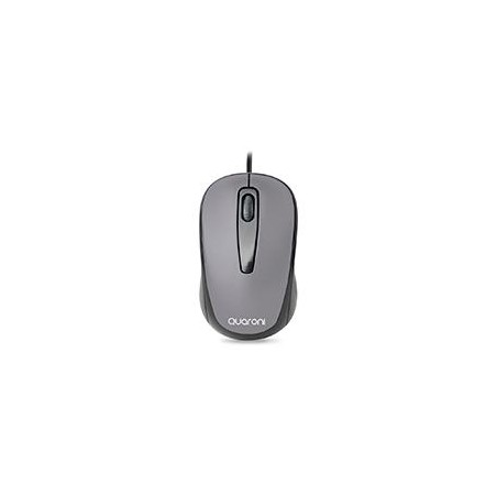 MOUSE OPTICO QUARONI ALAMBRICO COLOR GRIS 1200 DPI