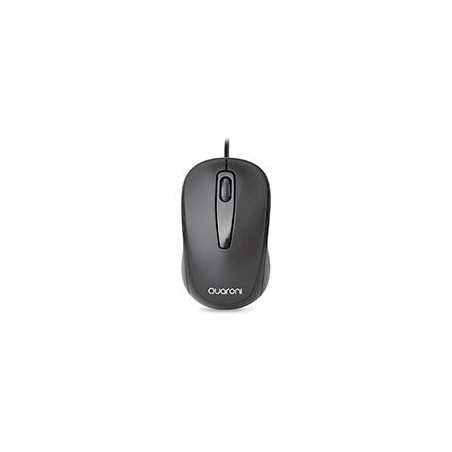 MOUSE OPTICO QUARONI ALAMBRICO COLOR NEGRO 1200 DPI