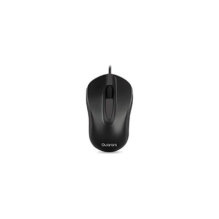 MOUSE OPTICO QUARONI ALAMBRICO COLOR NEGRO 1200 DPI