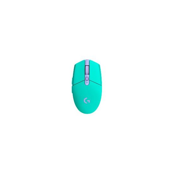 MOUSE GAMING LOGITECH G305 LIGHTSPEED MINT OPTICO INALAMBRICO USB 1MS CON SENSOR HERO 12000DPI 6 BOTONES