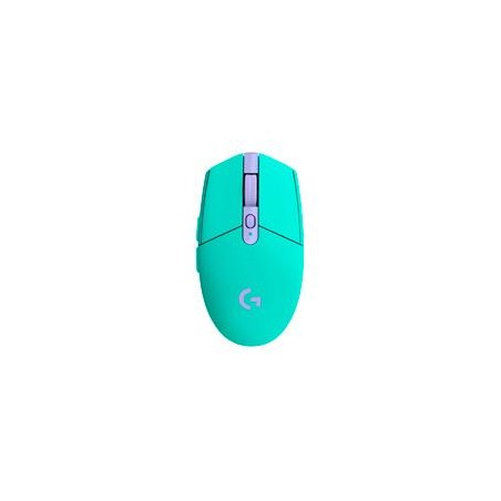 MOUSE GAMING LOGITECH G305 LIGHTSPEED MINT OPTICO INALAMBRICO USB 1MS CON SENSOR HERO 12000DPI 6 BOTONES