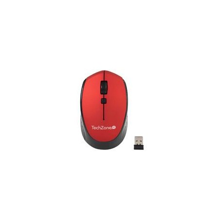 MOUSE TECHZONE TZ19MOU01-INAR OPTICO NANO USB BOTONES ROJO