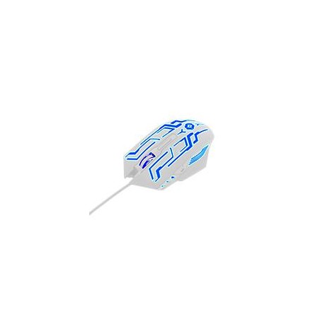 MOUSE GAMER ALAMBRICO 800 A 3600 DPI 6 BOTONES CONECTOR USB RGB VORTRED BY PERFECT CHOICE LEGACY - BLANCO