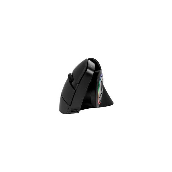 MOUSE ACTECK OPTIMIZE MI690 / VERTICAL / INALAMBRICO / RECEPTOR USB / RECARGABLE / OPTICO / 2400 DPI AJUSTABLE / NEGRO / AC-93