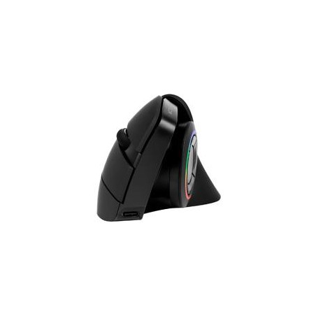 MOUSE ACTECK OPTIMIZE MI690 / VERTICAL / INALAMBRICO / RECEPTOR USB / RECARGABLE / OPTICO / 2400 DPI AJUSTABLE / NEGRO / AC-93