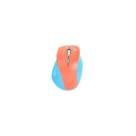 MOUSE INALAMBRICO 1600 DPI ERGONOMICO SILENCIOSO CONECTOR USB PERFECT CHOICE THUMB - AZUL/MAMEY