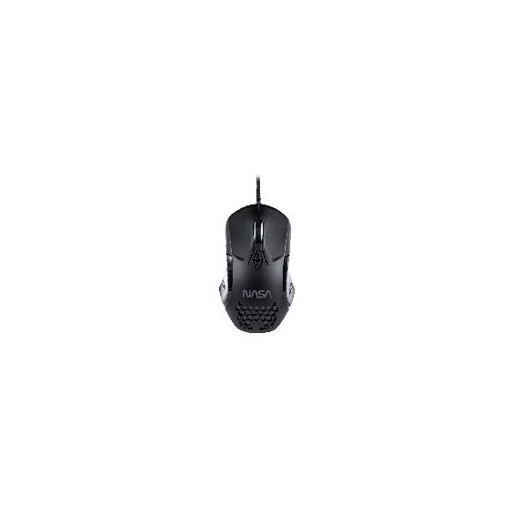 MOUSE GAMER NASA BY TECHZONE NS-GM01 ALAMBRICO LED RGB NEGRO 7 BOTONES HASTA 6400 DPIS