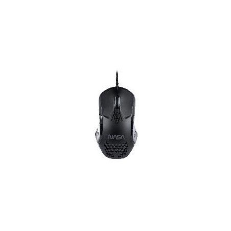 MOUSE GAMER NASA BY TECHZONE NS-GM01 ALAMBRICO LED RGB NEGRO 7 BOTONES HASTA 6400 DPIS