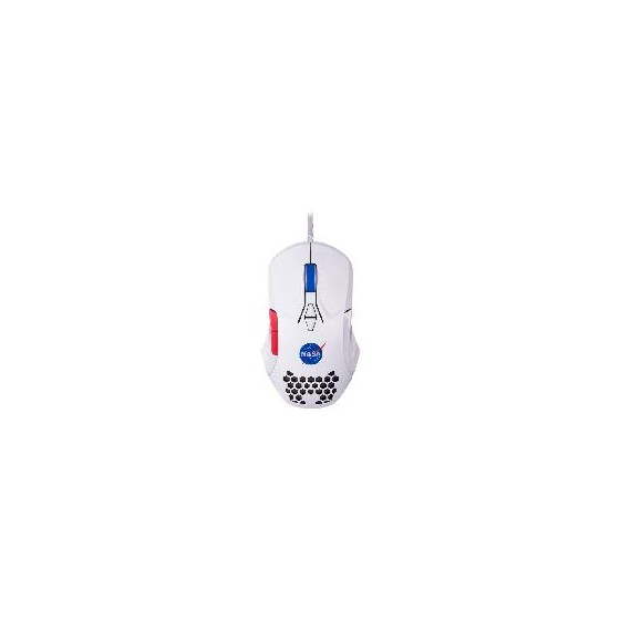 MOUSE GAMER NASA BY TECHZONE NS-GM03 ALAMBRICO LED RGB BLANCO 7 BOTONES HASTA 6400 DPIS