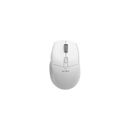 MOUSE ACTECK OPTIMIZE ERGO MI680 / INALAMBRICO / DUAL / RECEPTOR USB - BLUETOOTH / LASER / 1600 DPI / BLANCO / AC-934084