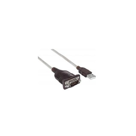 CONVERTIDOR,MANHATTAN,151849, USB A SERIAL DB9M 1.8M CHIP PL-2303RA