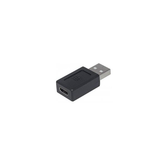 ADAPTADOR,MANHATTAN,354653, USB-C V2.0, AM-CH NEGRO